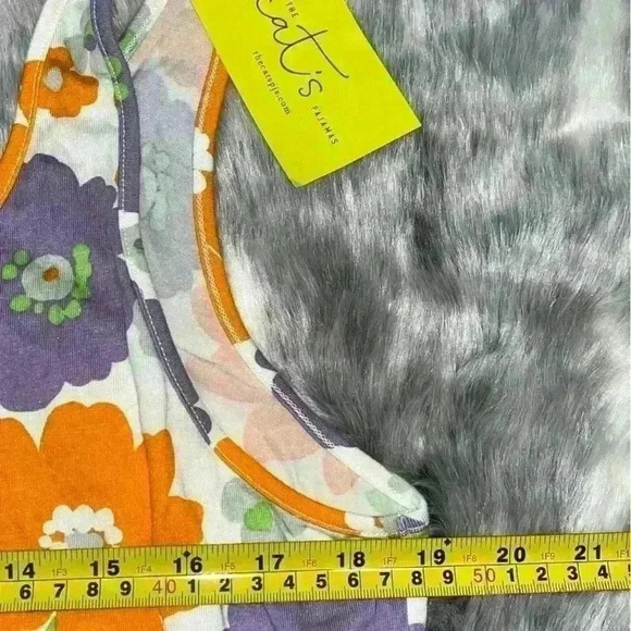 NWT The Cats Pajama poppin pansies Pima knit Romper sz large - Picture 8 of 10
